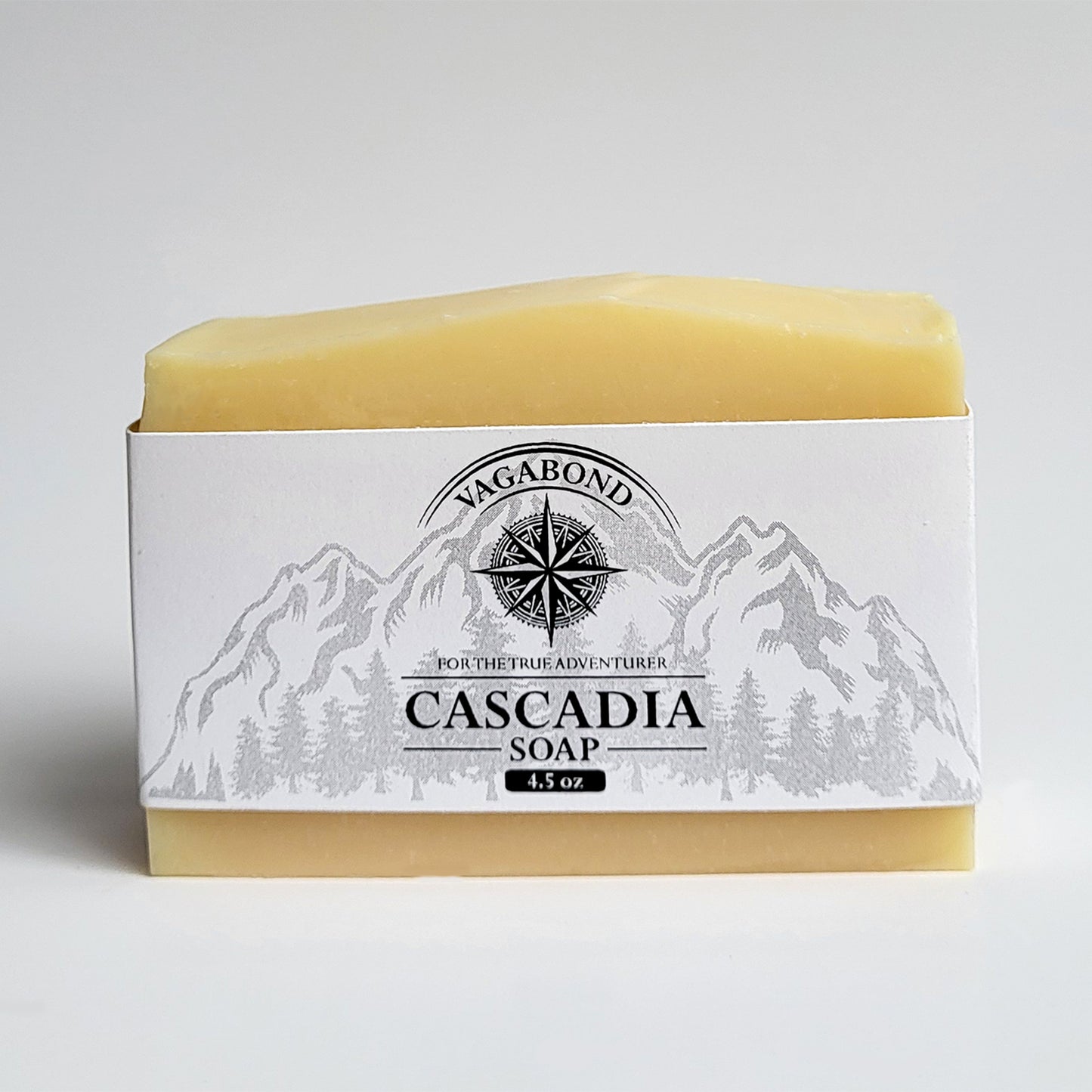 Cascadia natural bar soap lemon citrus scent displayed against a white backdrop.